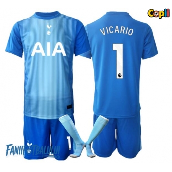 Tottenham Hotspur Guglielmo Vicario #1 Portarii Echipament de Fotbal Replică 2025-26 Copii Deplasare (+ Șorturi)